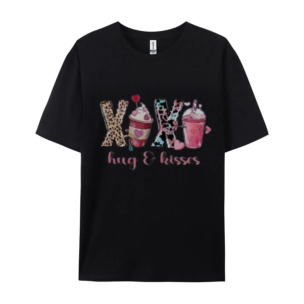 Women Coffee Is My Valentine's Day Print Graphic T-shirt