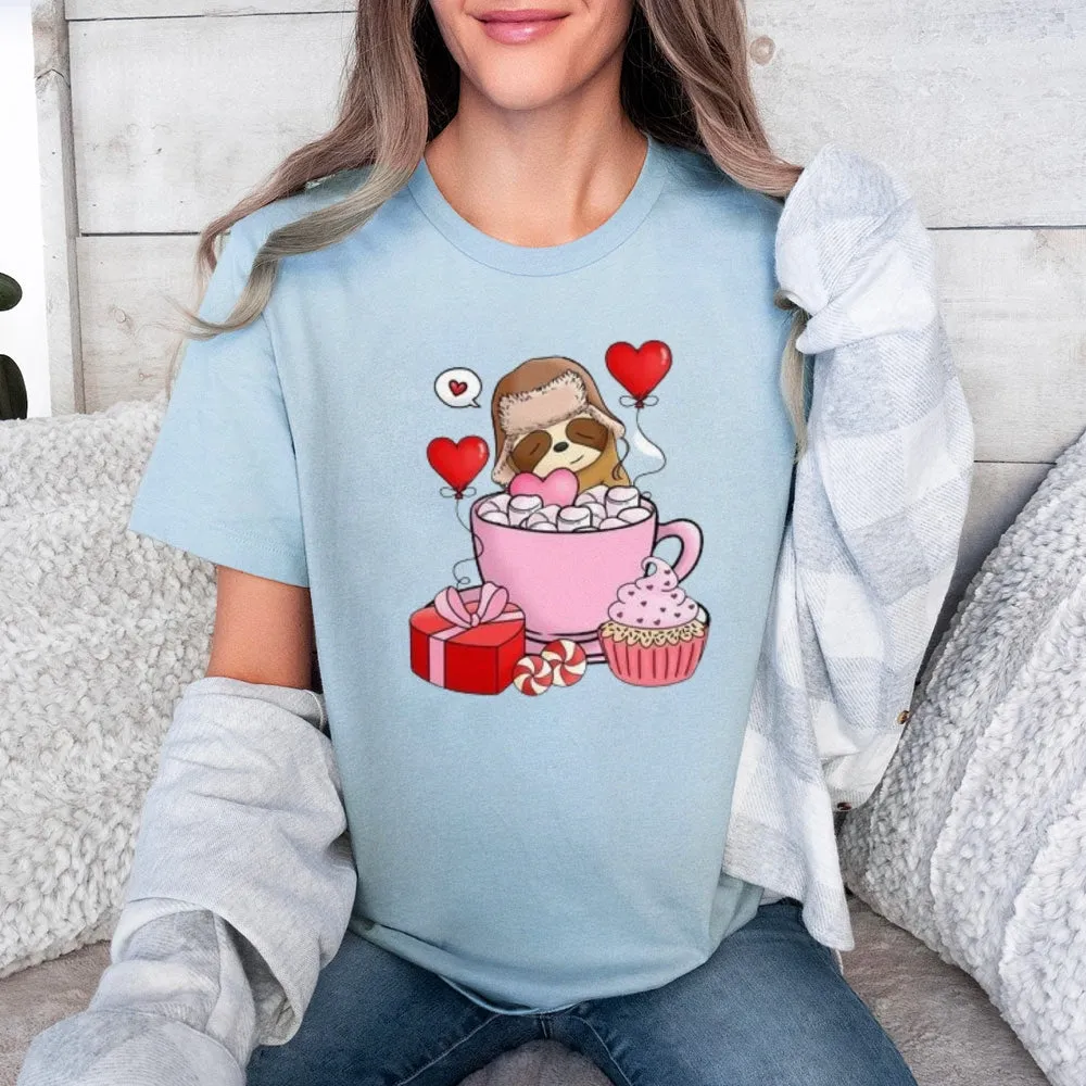 Women Happy Valentine's Day Print Graphic T-shirt