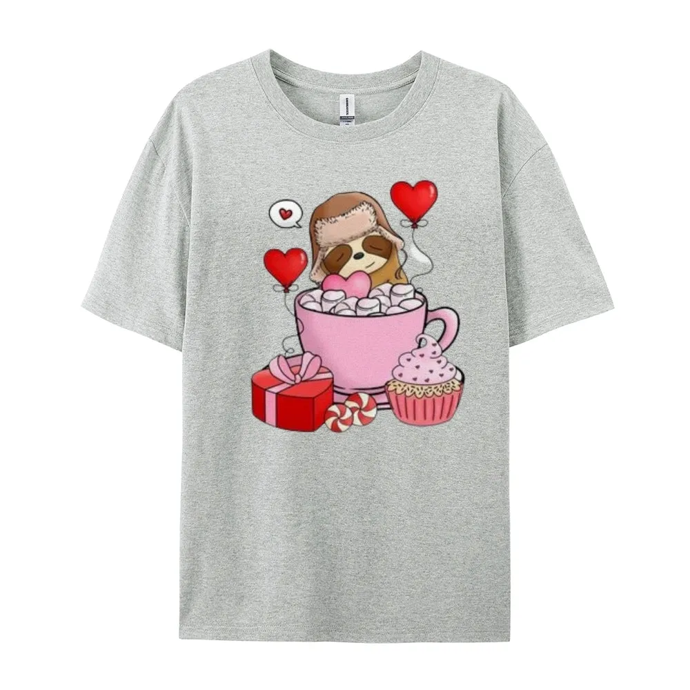 Women Happy Valentine's Day Print Graphic T-shirt