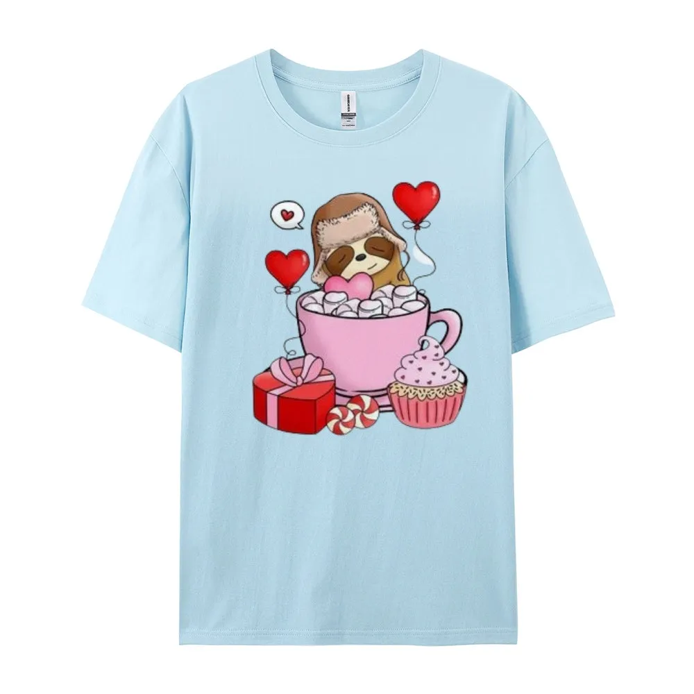 Women Happy Valentine's Day Print Graphic T-shirt