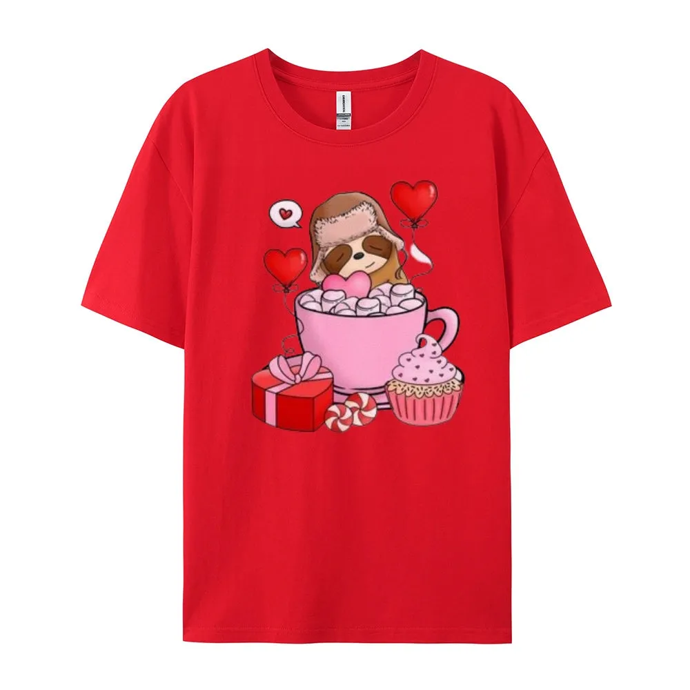 Women Happy Valentine's Day Print Graphic T-shirt