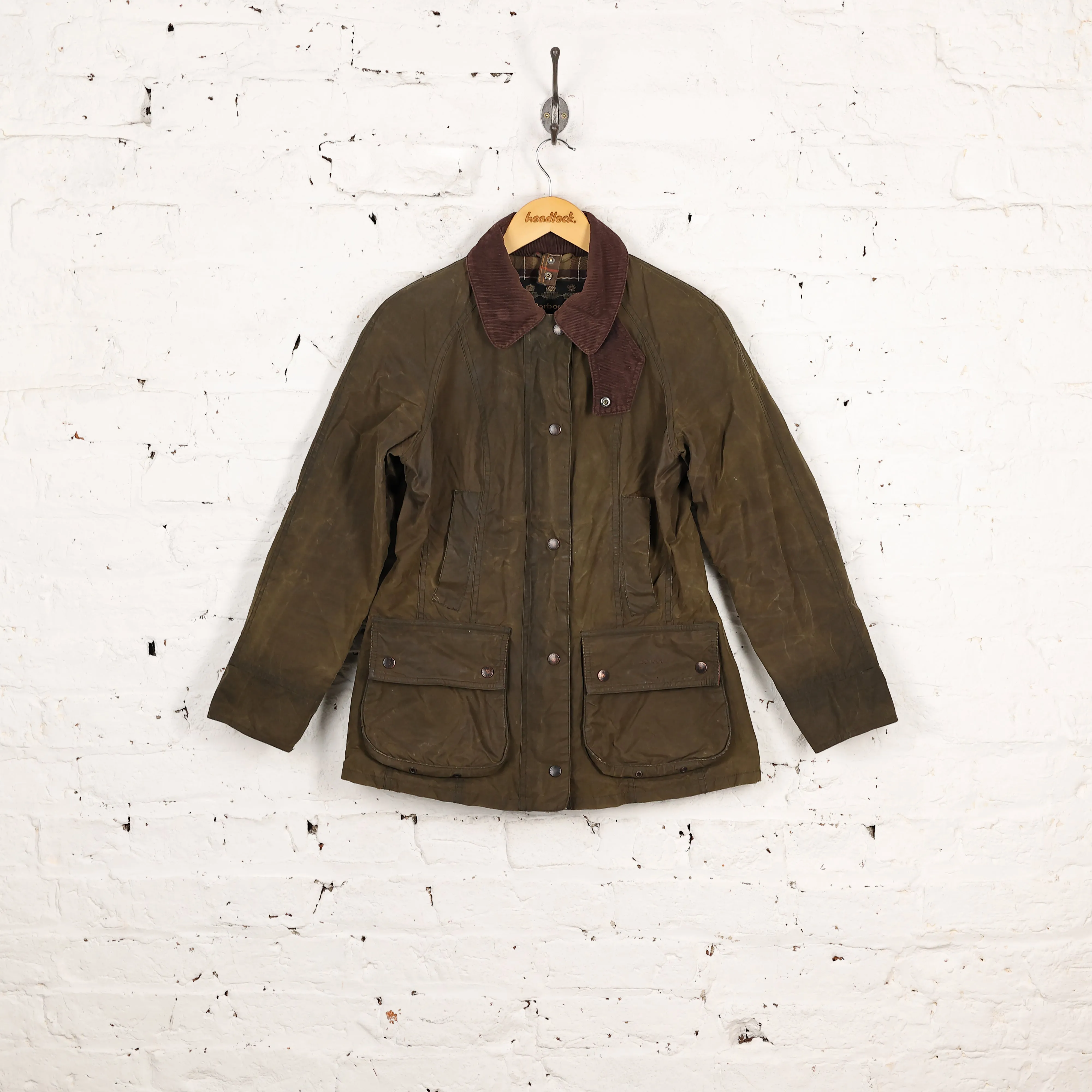 Women's Barbour Beadnell Wax Jacket Coat - Green - Women's S