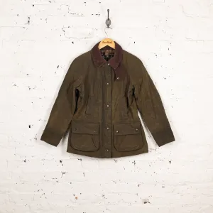 Women's Barbour Beadnell Wax Jacket Coat - Green - Women's S