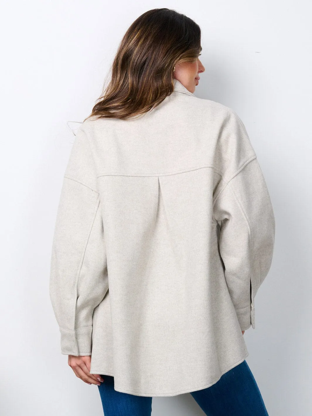 WOMEN'S LONG SLEEVE BUTTON CLOSURE POCKETS JACKET