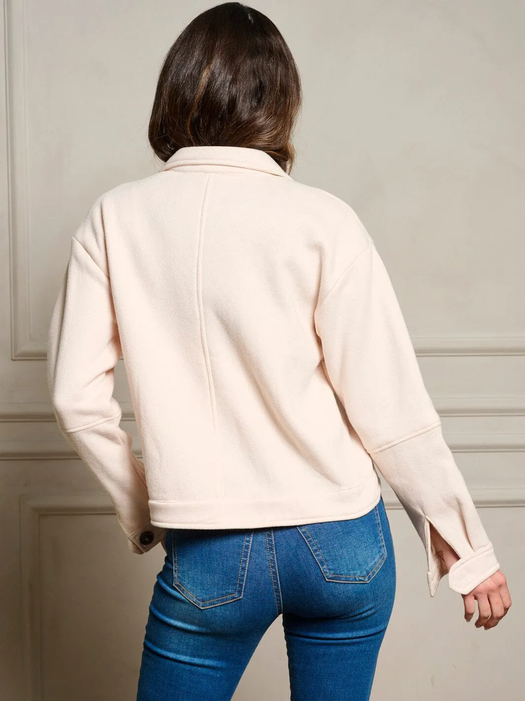 WOMEN'S LONG SLEEVE BUTTON UP POCKETS JACKET