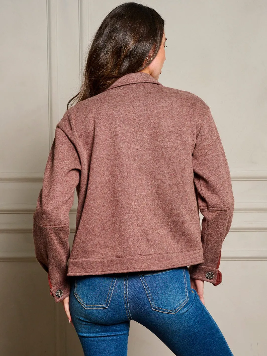 WOMEN'S LONG SLEEVE BUTTON UP POCKETS JACKET