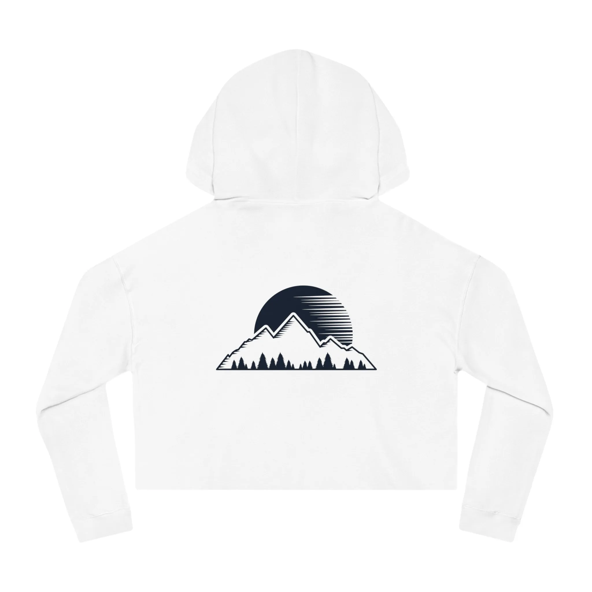 Women’s Not All Who Wander Are Lost Typographical Art Cropped Hooded Sweatshirt
