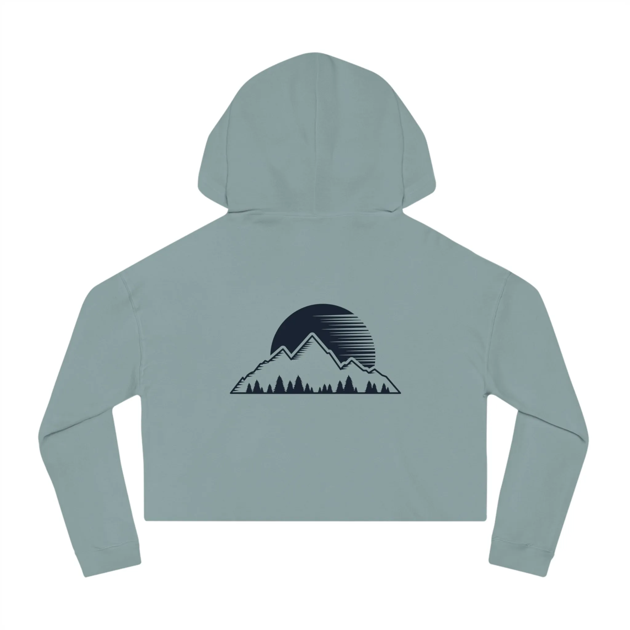 Women’s Not All Who Wander Are Lost Typographical Art Cropped Hooded Sweatshirt