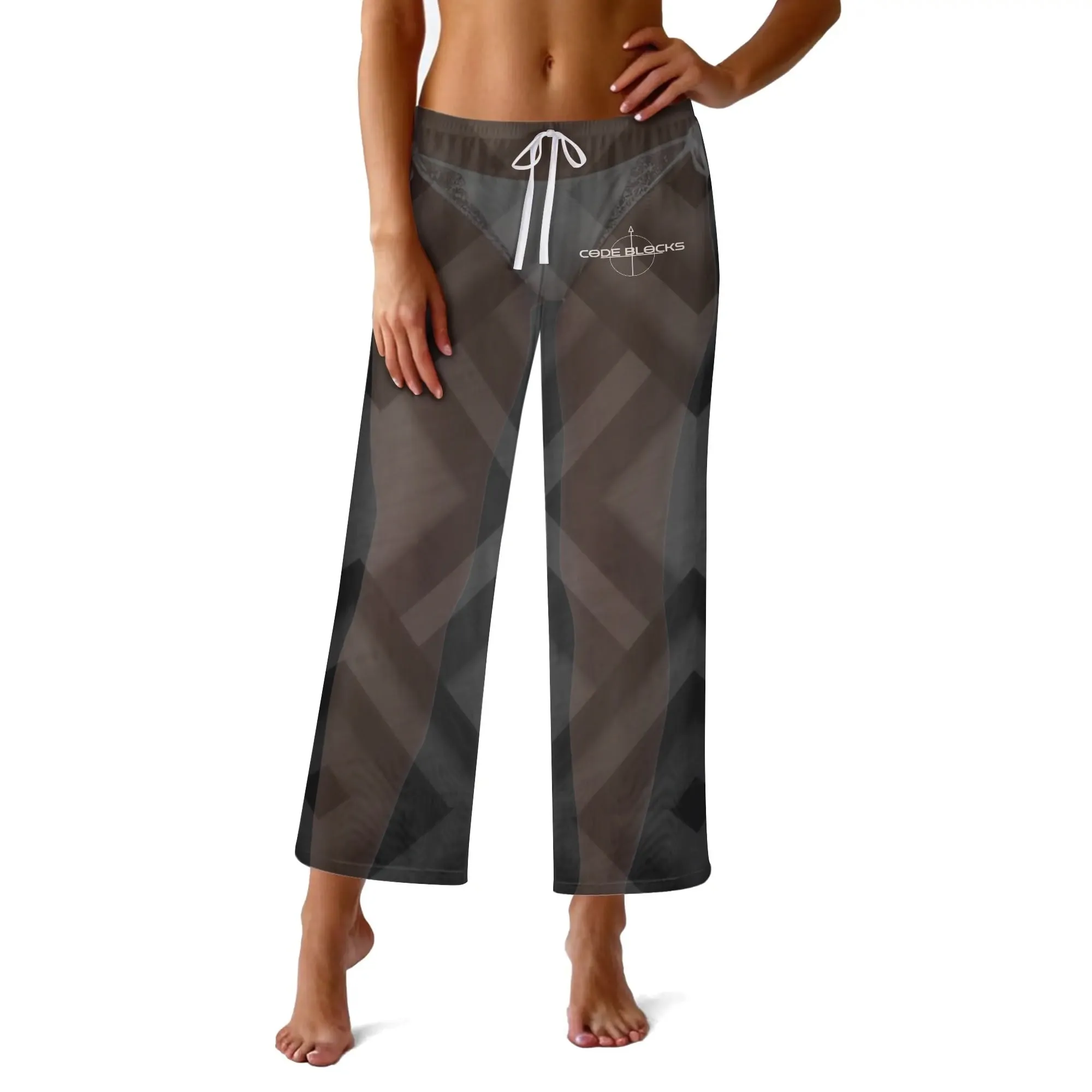 Womens See Through Cover up Straight Leg Pants Swimsuit Bikini Bottom