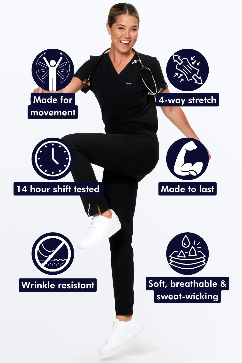Women's Skinny 11-Pocket Scrub Pants
