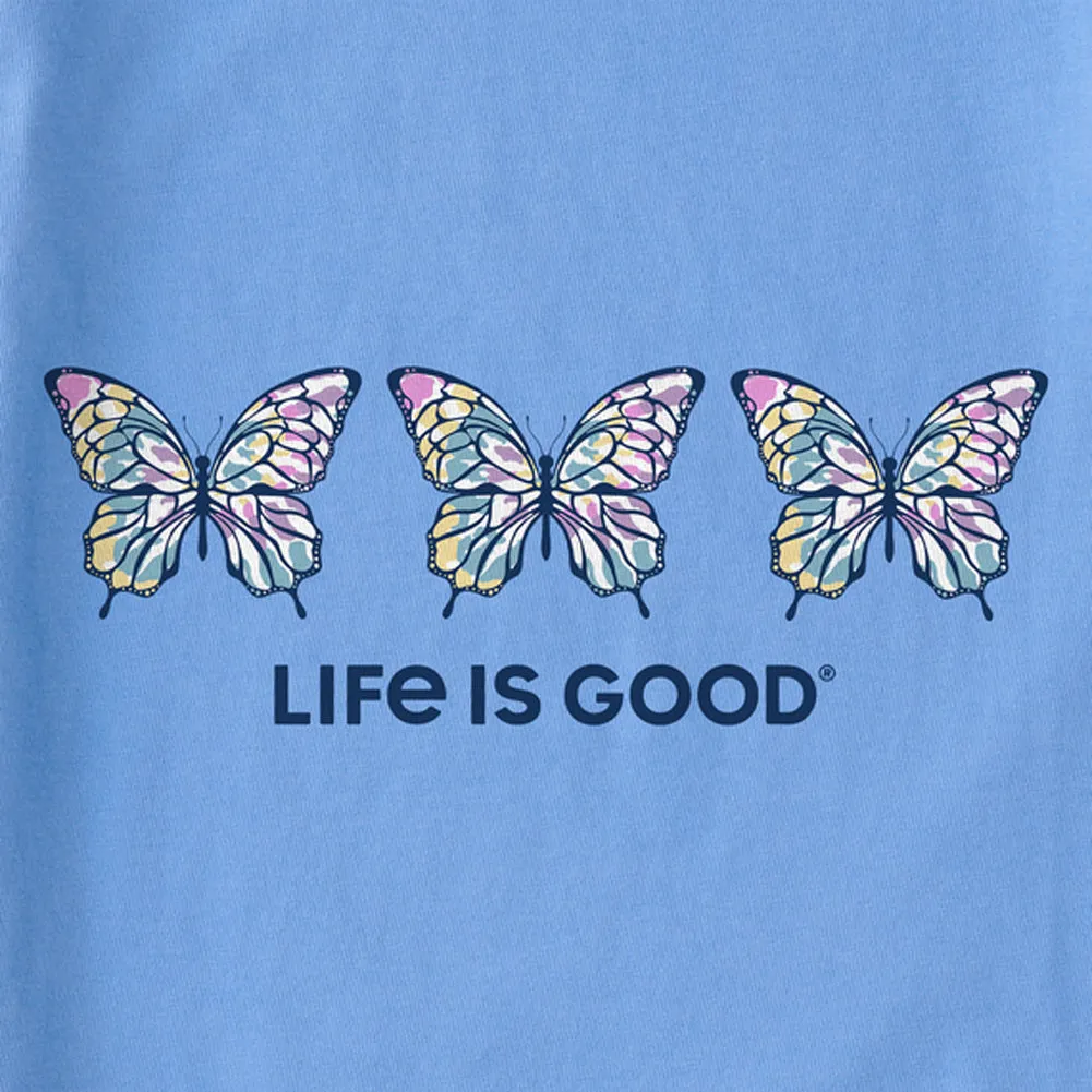 Women's Tie Dye Butterfly Trio Short Sleeve Vee - 129277