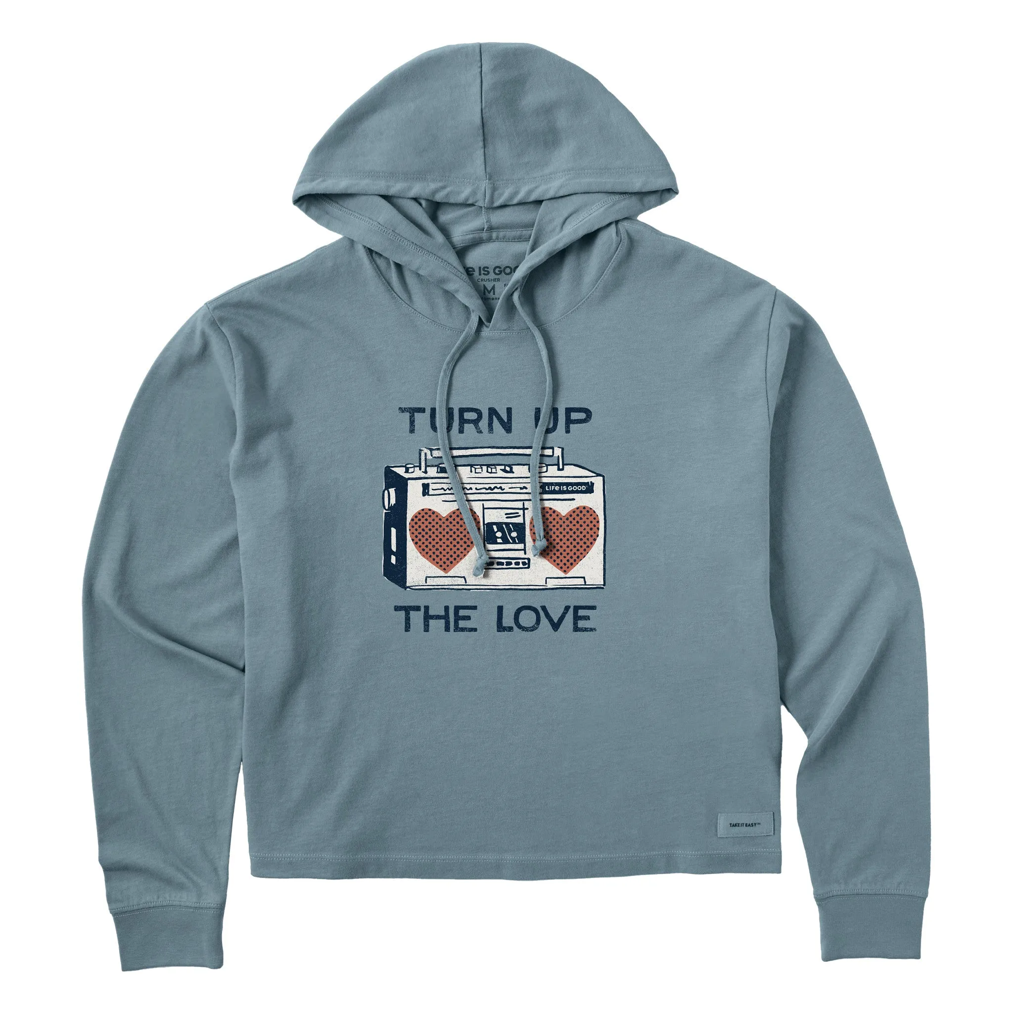 Women's Turn Up the Love Stereo Crusher Boxy Hoodie