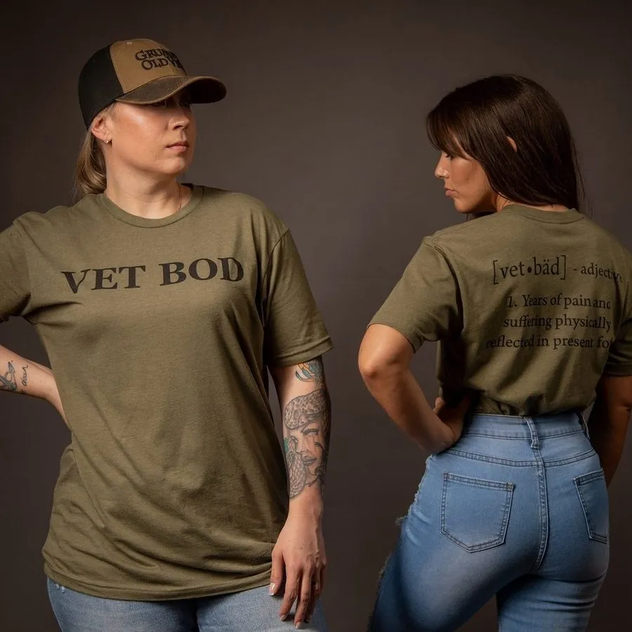 Women's Vet Bod Boyfriend Fit T-Shirt - Military Green