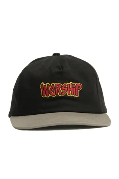 WORSHIP SUPPLIES CHEWED HAT - WASHED BLACK