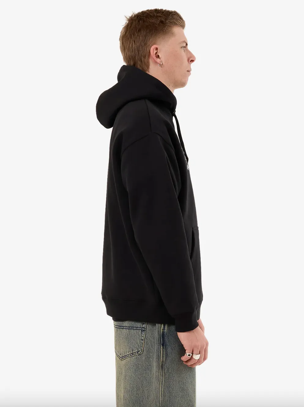 WORSHIP SUPPLIES MESSENGER PULL OVER HOOD - BLACK