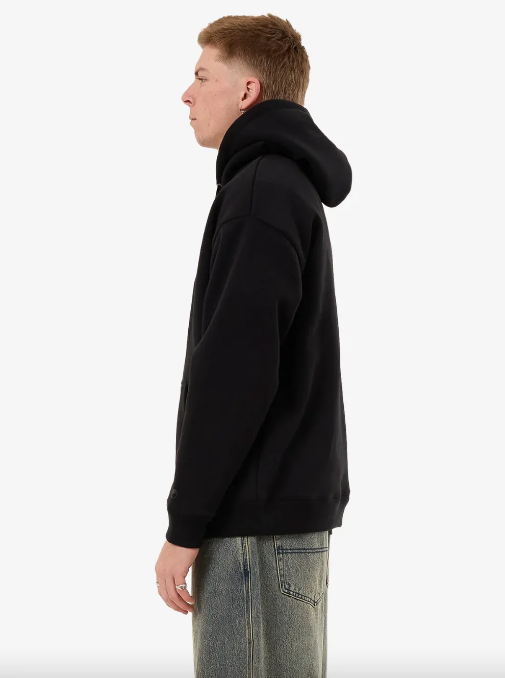 WORSHIP SUPPLIES MESSENGER PULL OVER HOOD - BLACK