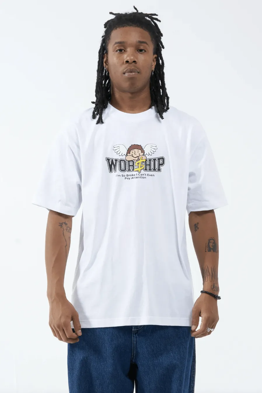 WORSHIP SUPPLIES PAY UP TEE - WHITE