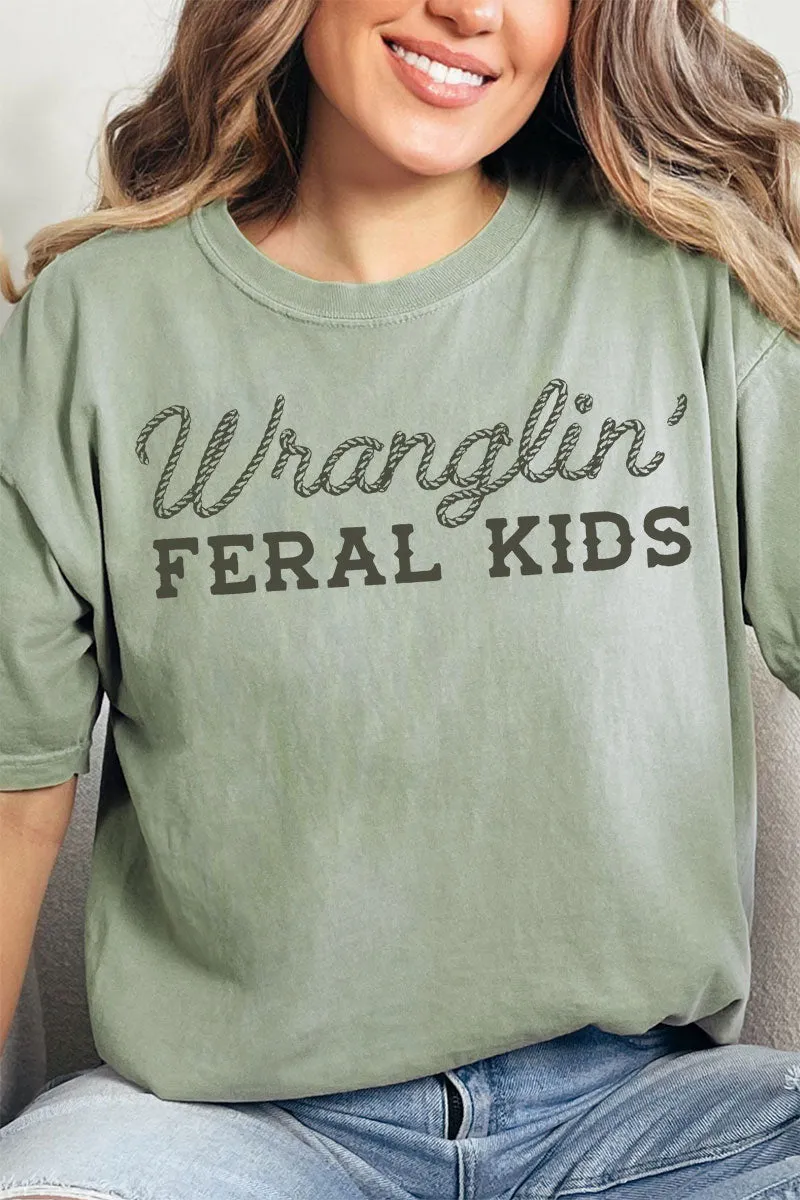 Wranglin' Feral Kids Comfort Colors Adult Ring-Spun Cotton Tee
