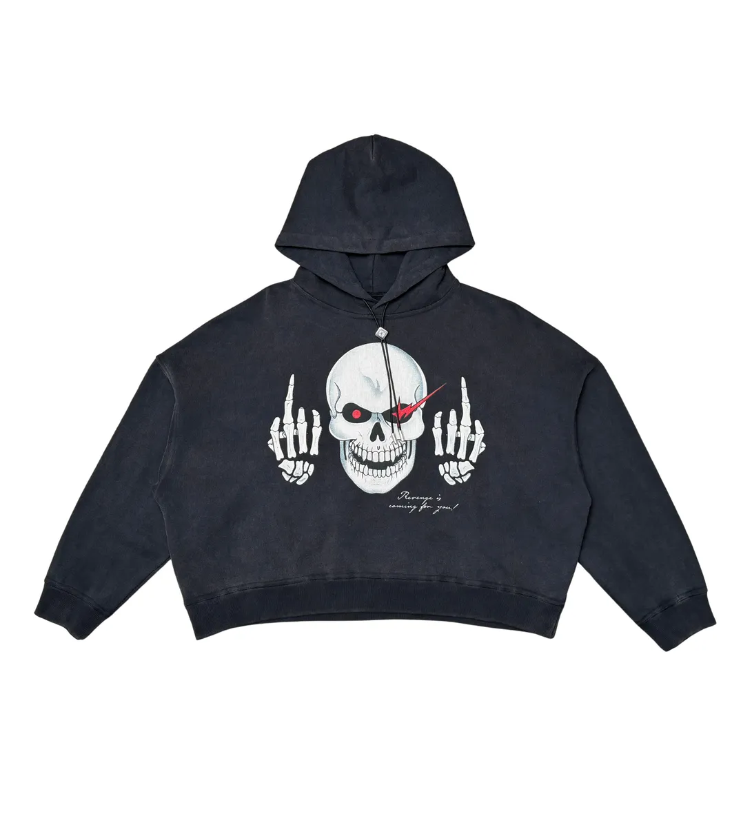 Wrathboy WB 3:33 CROP HOODIE (BLACK)