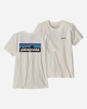W's P-6 Logo Organic Crew - White