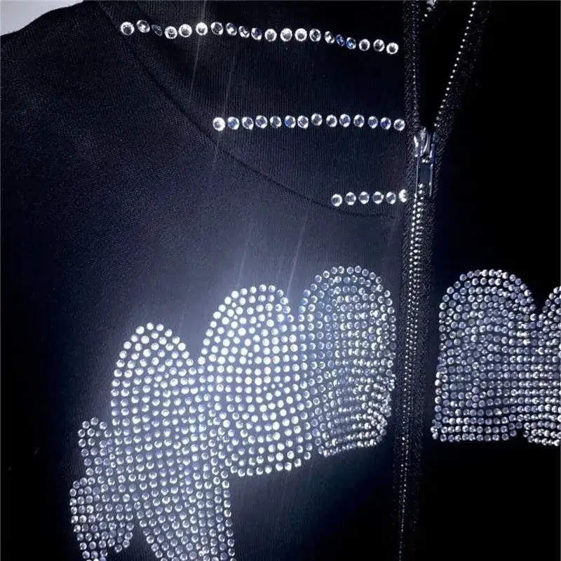 Y2K Rhinestone Hoodie