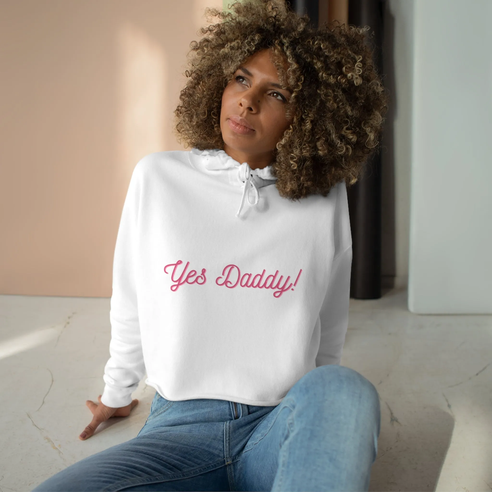 Yes Daddy Crop Hoodie