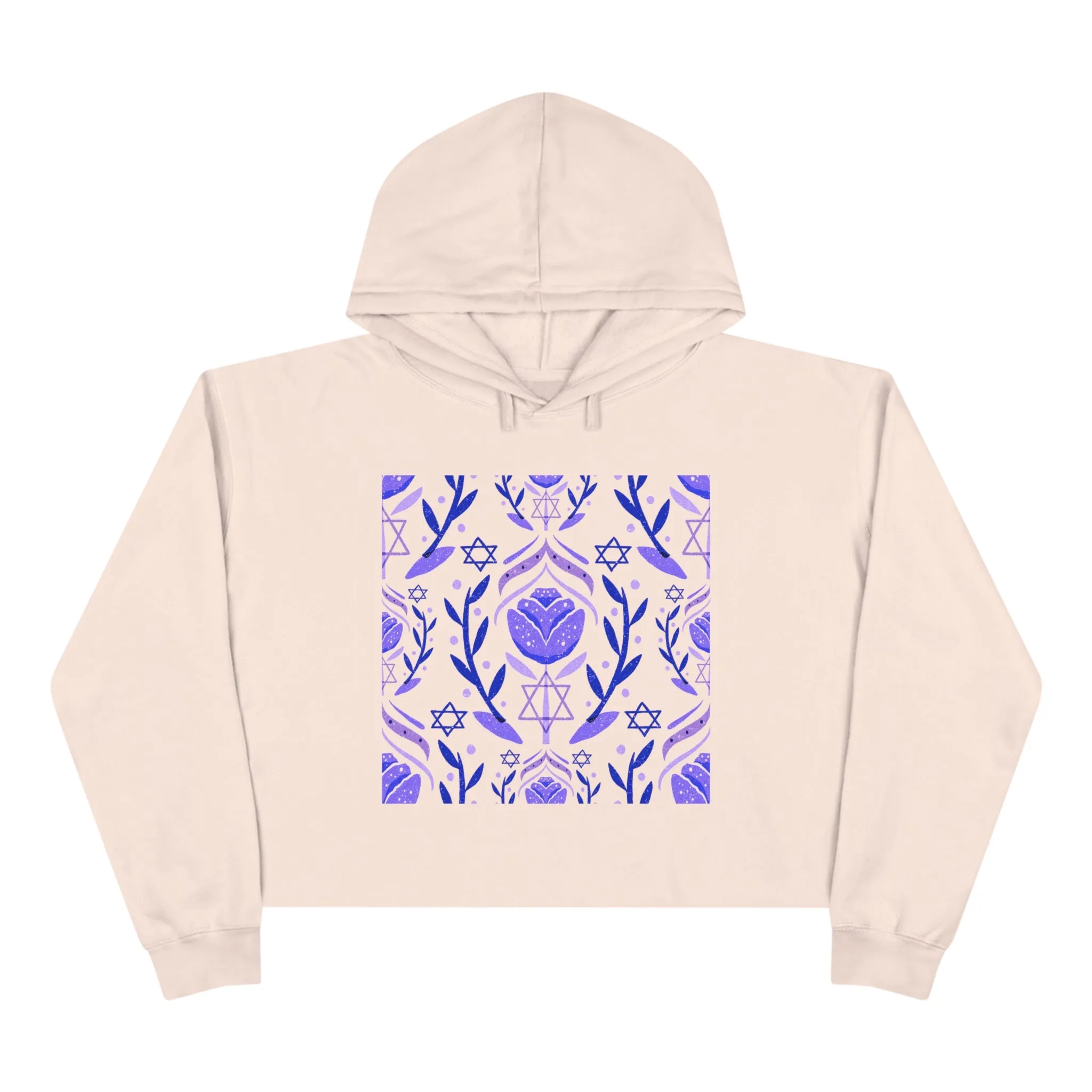 Yocheved Purples Crop Hoodie