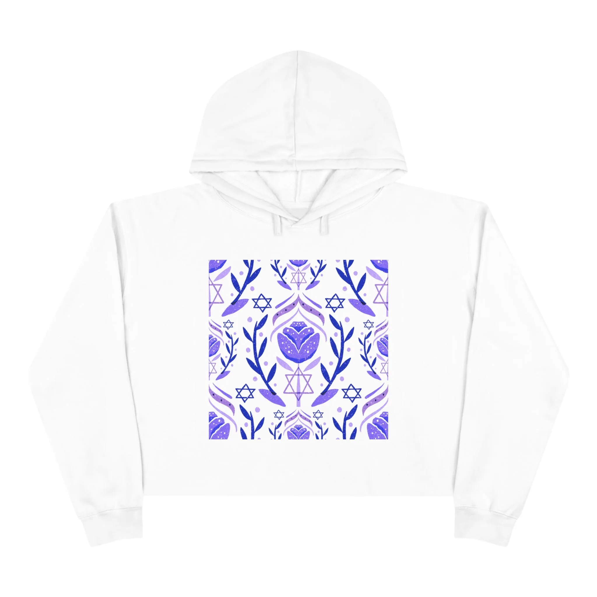 Yocheved Purples Crop Hoodie