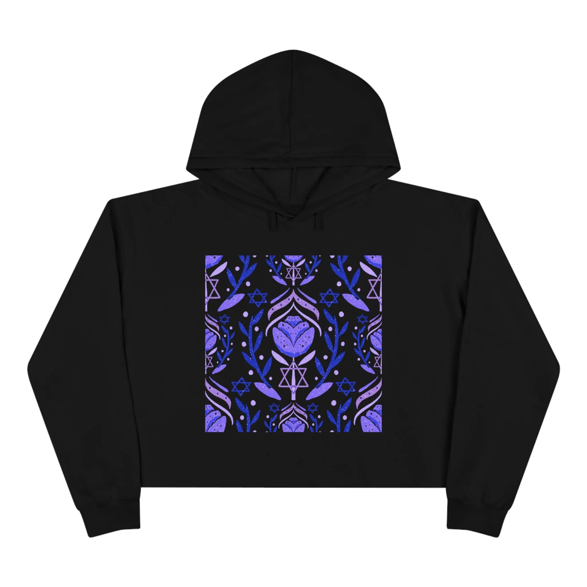 Yocheved Purples Crop Hoodie