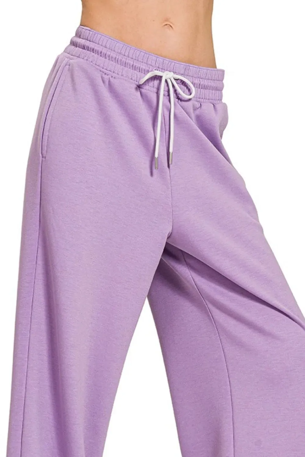 Zenana Scuba Drawstring Pants